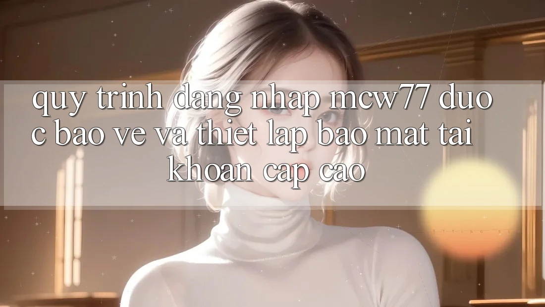 Quy Trình Đăng Nhập MCW77 Được bảo vệ Và Thiết Lập Bảo Mật Tài Khoản Cấp Cao